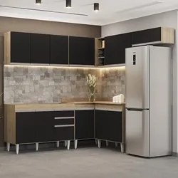 Armário de Cozinha Modulado de Canto 7 Peças CP19 Balcão sem Tampo Cas