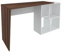 Conjunto Escritório Home Office 4 Peças Look A06 Branco/Ipê - Mpozenat