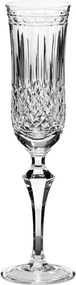 Taça de Cristal p/ Champagne Strauss Paris Lapidada 240ml Incolor