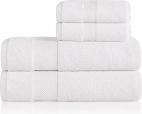 Kit 4 Pçs Toalhas Karsten 100% Algodão Santi - Branco Branco