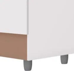 Guarda Roupa Solteiro 103cm Com Espelho Mayra Flex Branco V02 - Mpozen