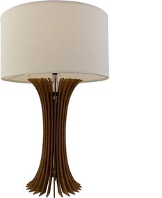 Abajur Acrilico E Madeira Imbuia Stecche Di Legno