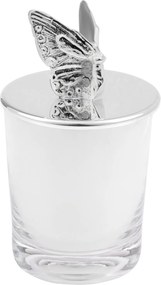 Vela Aromática Prata C/ Aplique - Borboleta  Borboleta