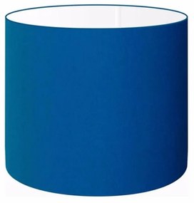 Cúpula em tecido cilíndrico abajur luminária cp-4143 35x25cm azul marinho