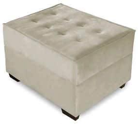 Puff Decorativo Coímbra 60x80 Suede Bege