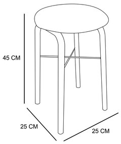 Banqueta Baixa Manu Corino - Grafite