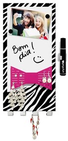 Mural Bijoux Deu Zebra - 4 em 1 foto recado bijoux e cabide