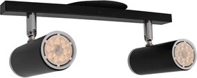 Spot Sobrepor Aluminio Acrilico Dicroica Gu10 Tubo - PRETO