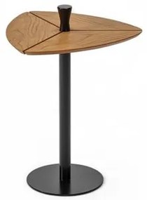 Mesa Auxiliar Miraí Estrutura Preta Tampo Champagne 61cm - 76922 Sun House