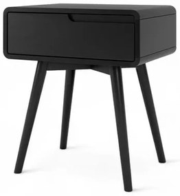 Mesa de Cabeceira Itamogi Esquerda 1 Gaveta Cor Preto 57cm - 76701 Sun House