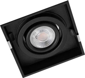 Plafon De Embutir Alum&amp;amp;#xED;nio 6,1x6,1cm No Frame Ii - PRETO