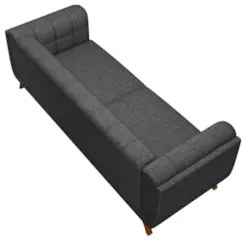 Sofá Living Decorativo 2 Lugares 180cm Bellart Z32 Linho Chumbo - Mpoz