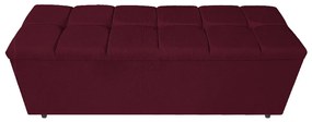 Calçadeira Estofada Manchester 160 cm Queen Size Suede Bordô - ADJ Decor