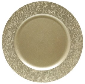 Sousplat De Plástico Dourado 33x2cm 60237 Bon Gourmet