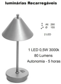 Abajur Freedon Cúpula Conica Indireta Ø15,5X29Cm 1Xled 0,5W 3000K - Ol... (DOURADO FOSCO, 220V)