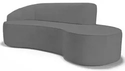 Sofá Living 4 Lugares 280cm Braço Esquerdo Mozart D06 Linho Cinza Esc