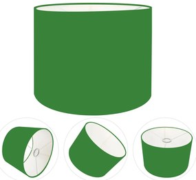 Cúpula Abajur Cilíndrica Cp-8012 Ø30x25cm Verde Folha