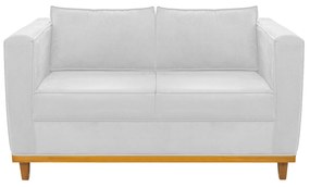 Sofá 2 Lugares Europa Suede Branco ADJ Decor