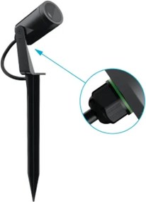 Espeto Led Preto 6,5W 2700K 36 Ip67 S.Ground 24V Pro