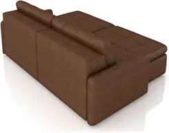 Sofá Retrátil 2 Lugares Para Sala 184cm Elios Couro Caramelo Z55 - Mpo