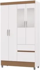 Guarda Roupa Solteiro 103cm Com Espelho Mayra Flex Branco V02 - Mpozen