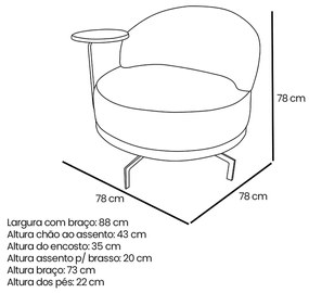 Poltrona Indonésia SPZ Decorativa Sala Boucle -  ADJ Decor