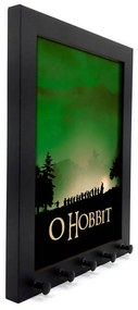 Porta Chaves Moldura 5 Ganchos O Hobbit Senhor dos Anéis - Preto