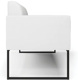 Sofá Namoradeira Base Industrial Preto Marisa Corino D03 - D'Rossi - Branco