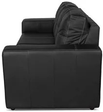 Sofá Living 2 Lugares para Sala de Estar 160cm Licci L07 Couro Preto -