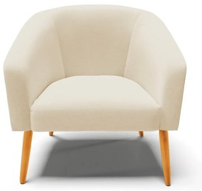 Poltrona Decorativa Pé Palito Castanho kit 2 Stella Linho D03 - D'Rossi - A32 Bege