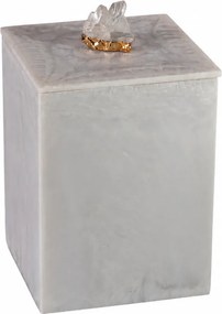 Lixeira Quadrada Naturalle 5,5L Cristal Dourado - Madrepérola  Madrepérola