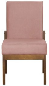 Kit 06 Cadeiras de Jantar Helena Suede Crepe