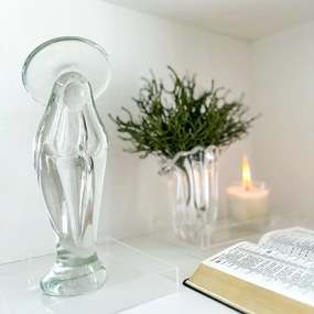 Imagem Nossa Senhora em Murano - Cristal Transparente  Cristal Transparente