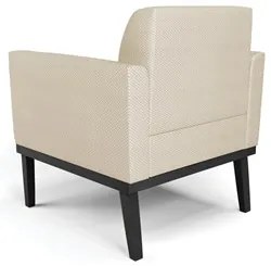 Poltrona Base Madeira Preto Kit 2 Maressa Veludo Luxo Off White - Ibiz