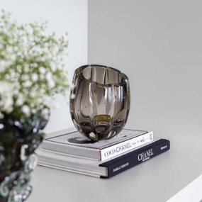 Vaso Murano Marselha G - Cinza Ônix  Ônix