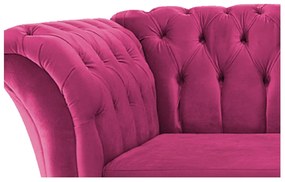 Namoradeira Chesterfield Sofia Suede Pink - ADJ Decor