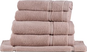 Kit Toalhas de Banho 05 Pçs Kacyumara 100% Algodão Lázio Tinto  Rose