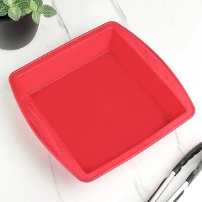 Assadeira de Silicone Quadrada - Vermelha