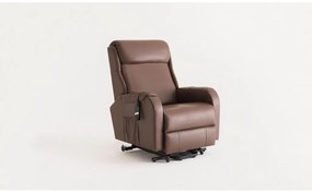 Poltrona Couro Reclinável 1 Lugar - Concept 3072 Suede Bege