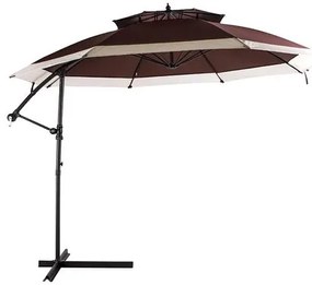 Ombrellone Paladino Susp 3,50 mts - Marrom Duplo Giratório 360 - 69390 Sun House