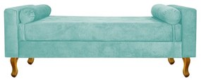 Recamier Félix Casal 140cm Suede Azul Tiffany - ADJ Decor