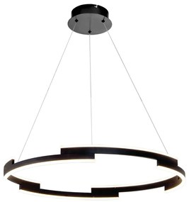 Pendente Splice Ø60X6,5Cm Led 60W 3000K Bivolt Alumínio Preto - Usina...