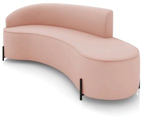 Sofá 4 Lugares Orgânico 220cm Pé Ferro Preto Morgan Veludo - Verde - Rose
