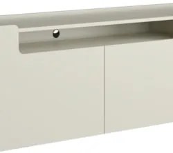 Rack TV 85 Pol 260cm 4 Portas Lisas Blen Luna/Preto I06 - Mpozenato