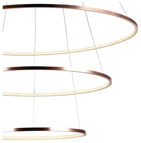 Pendente Birdie Aros Ø80X2Cm / Ø60X2Cm / Ø40X2Cm Led 39W 3000K Bivolt... (Cobre)