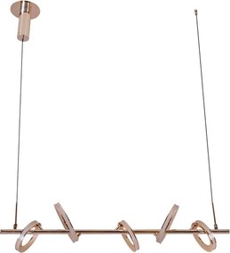 Pendente Led Metal Aluminio Dourado 26W 3000K Balance