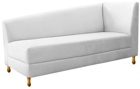 Recamier Valéria 185cm Lado Esquerdo Suede Branco - ADJ Decor