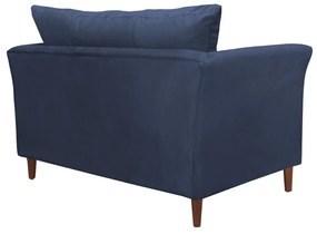 Namoradeira Ibis Decorativa 2 Lugares 1,35 m Recepção Quarto Sala Suede Azul Marinho