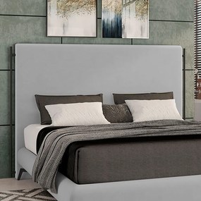 Cabeceira Design para Cama Queen Bezos Pés em Madeira Veludo Cinza G91 - Gran Belo