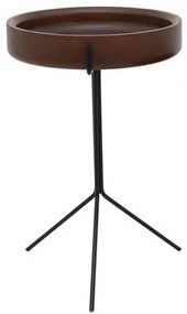 Mesa Apoio Tray Alta Castanho Base Preta 56 cm - 41566 Sun House